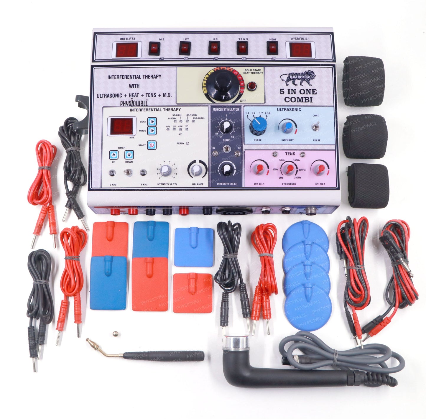 5 IN 1 Manual (IFT + Ultrasonic + Muscle Stimulator + TENS + Deep Heat)