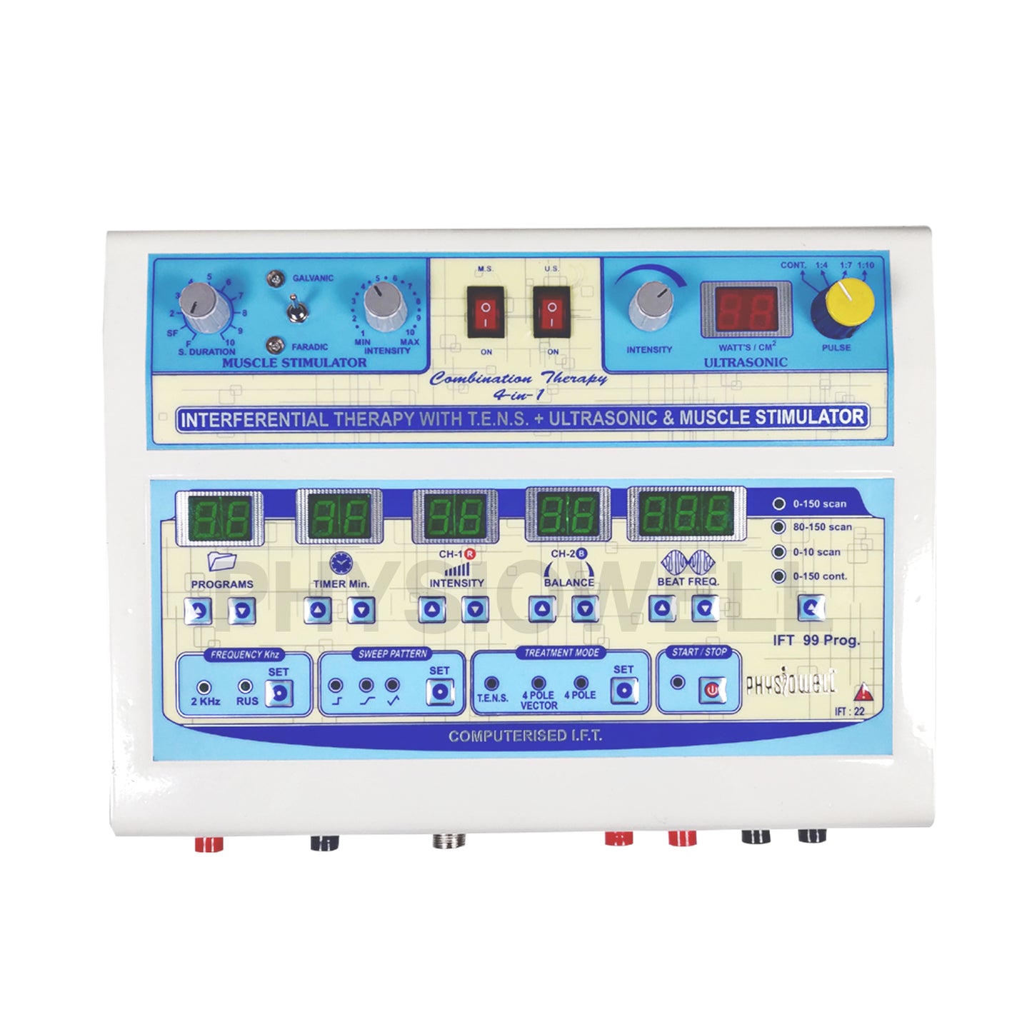 IFT 45 + 4 in 1 (IFT + TENS + Muscle Stimulator + Ultrasonic)