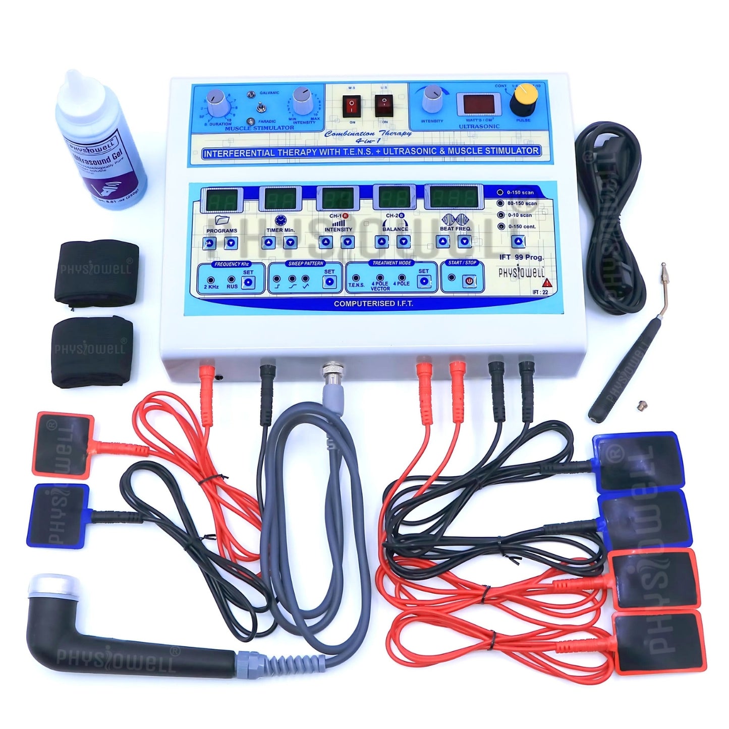 4 in 1 LCD (IFT + Muscle Stimulator + TENS + Ultrasonic)