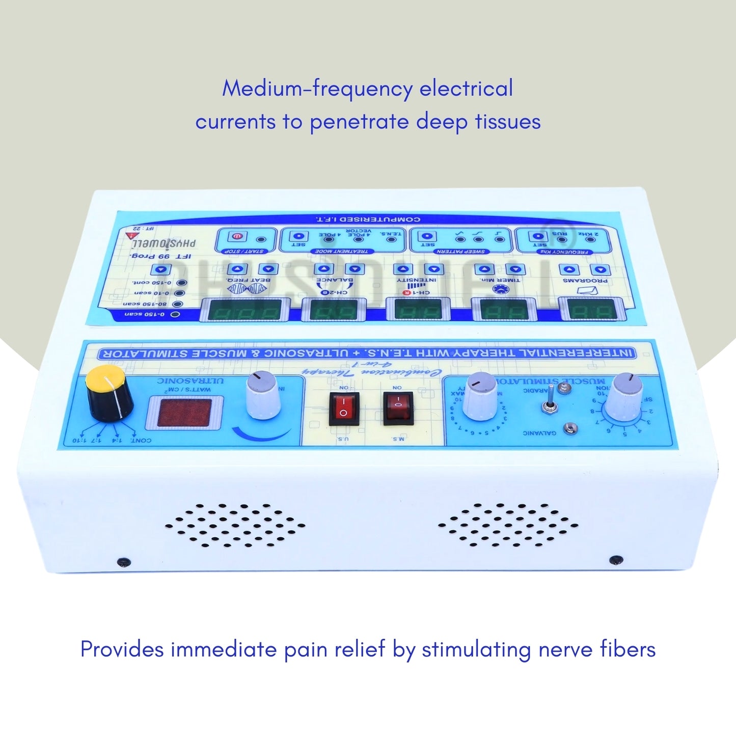 4 in 1 LCD (IFT + Muscle Stimulator + TENS + Ultrasonic)