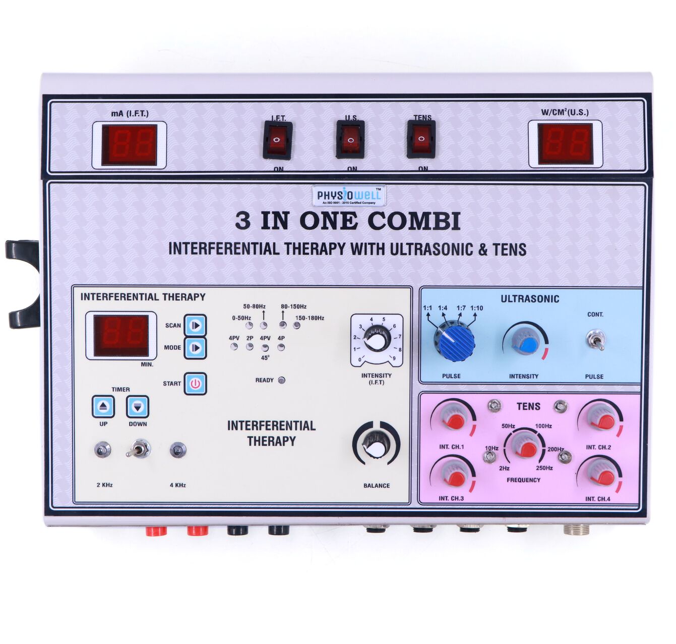 3 IN1 Manual (IFT + Ultrasonic + TENS 4 Channel)